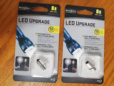 Lot (2) Nite Ize LED Upgrade Bulbs D Or C Cell Flashlights LBR2-07-PR Maglite • $20