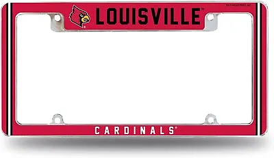 University Of Louisville Cardinals Metal License Plate Frame Chrome Tag Cover... • $21.99