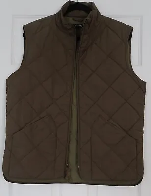 J.CREW MERCANTILE Lightweight Quilted COTTON Vest Olive Green NWOT WOMENS M • $39.99