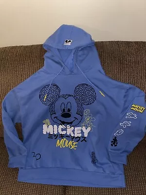 Walt Disney Mickey Mouse Blue Hooded Sweatshirt Hoodie XL • $18