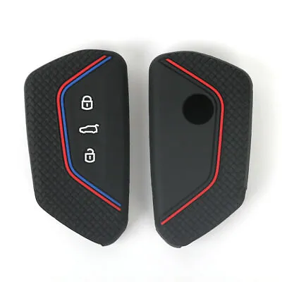 $4.99 • Buy Silicone 3 Button Car Key Case Remote Protector Cover For VW Golf MK8 2020-2021