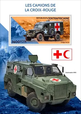 £17.38 • Buy Red Cross Trucks Military Vehicles MNH Stamps 2022 Central African Republic S/S