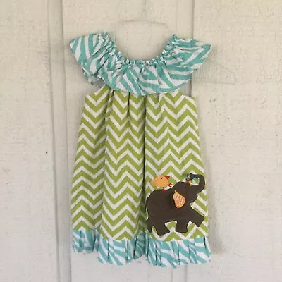 Mud Pie Baby-Girls Safari Elephant Dress Size 2T  • $12