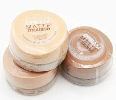 Maybelline Dream Matte Mousse Foundation .64oz./18oz. CHOOSE YOUR SHADE *SEALED* • $10.99