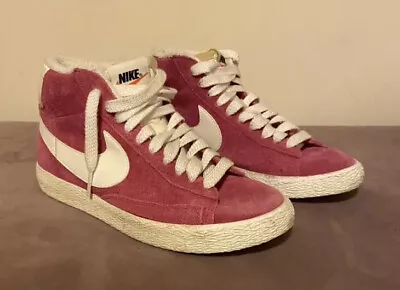 £15.99 • Buy Nike Women Size 5 Pink Blazer Hi Top Suede Vintage Trainers 518171-501