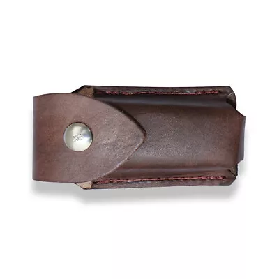 HEAVY DUTY Brown Leather Knife Pouch Suits Leatherman Wave Plus - HORIZONTAL FIT • $55
