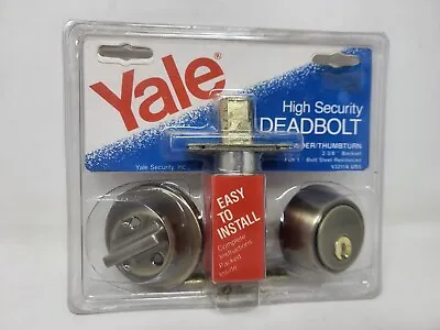 Vintage Yale High Security Deadbolt Lock V3211A Cylinder / Thumbturn 1  Bolt • $25.95