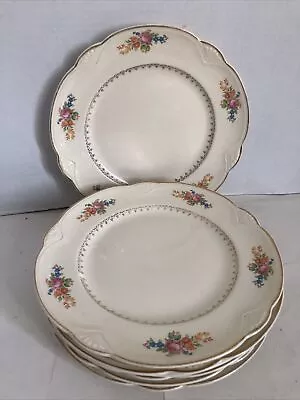 6x Vintage Homer Laughlin 10  Dinner Plate Fluffy Virginia Rose B 48 N 8 • $28