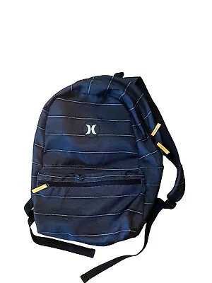 Hurley Backpack Aerial Essential Striped Black One Size Nwt • $15
