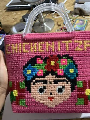 $50 • Buy Frida Kahlo Bag Purse Chichen-Itzá Handmade Tote Handbag Purse Wool Unique