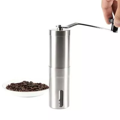 Coffee Bean Grinder - Stainless Steel Ceramic Burr Manual Hand Crank Nut Mill • $32.99