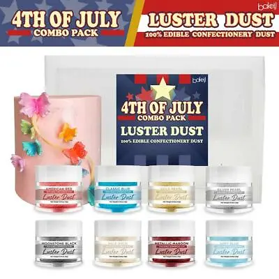 4th Of July Luster Dust Collection B (8 PC SET) | Edible Paint & Baking Kit • £36.92