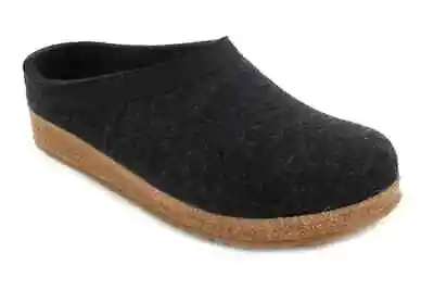 Haflinger GZL Charcoal Wool Felt Unisex Clogs - Size EU 38  ( 7 Women / 5 Men ) • $119.99