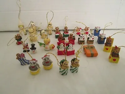 29 Various Miniature Christmas Ornaments (Resin Wooden Ceramic)  Loose FREE SH • $9