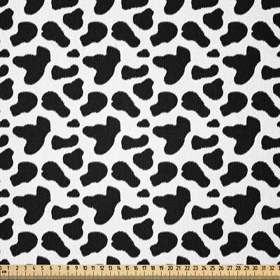 Cow Print Fabric By Yard Stretch Cow Hide Black Spots • £126.99