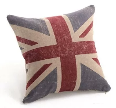 ☀☀ Cotton Linen Cushion Cover Union Jack British National Flag Vintage Style☀☀ • $28