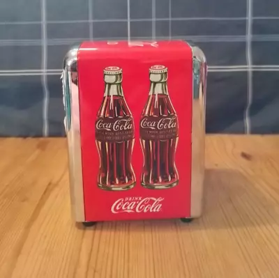 2012 Coca Cola Serviette Tissue Dispenser Retro American Diner Look – VGC • £8.99