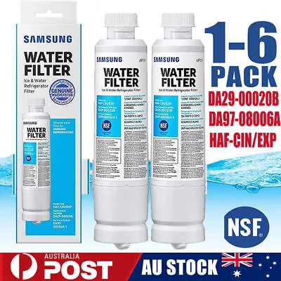 1-6 Pack Samsung DA29-00020B HAF-CIN/EXP Refrigerator Water Filter DA-97-08006A • $27.79