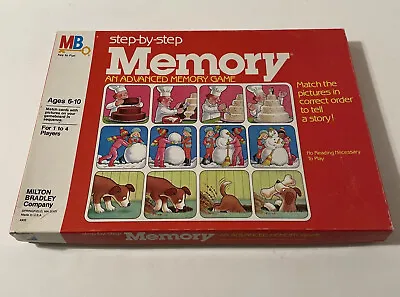 Vintage Step By Step Memory Game By Milton Bradley - 1983 Edition - Complete! • $23.79