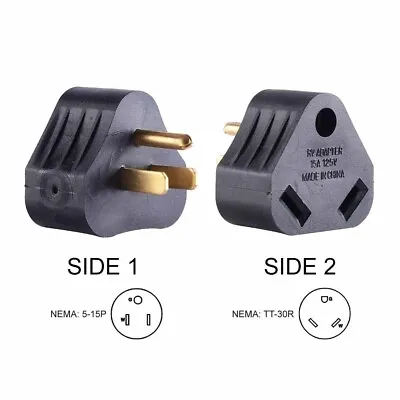 RV Adapter 15 Amp Male To 30 Amp Female Connector Plug Camper Motorhome Triangle • $7.69