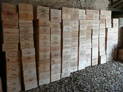 £13.95 • Buy French Wine Box Crate. 6 Or 12 Bottle. Wooden Genuine Storage Planter Hamper.