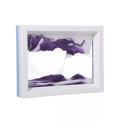 CooCu Moving Sand Art Framed Picture Black/White/Purple • $21.59