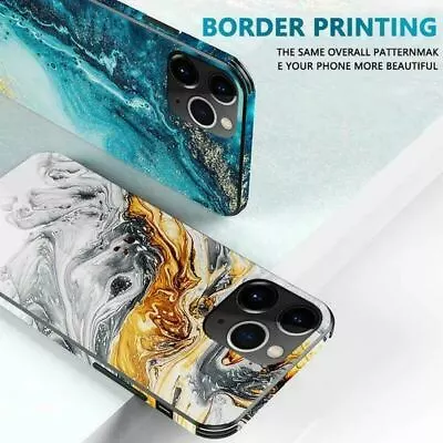 For IPhone 11 Pro XS Max XR 8 7 6S Plus SE Case Hybrid Tough GLASS Marble Cover • $13.49