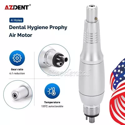 Dental Hygiene Prophy Handpiece 4:1 Straight Nose+Air Motor 4 Holes 360 Swivel • $56.99