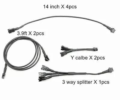 Extension Cable Y Cable 3 Way Splitter Kit For Motorcycle Led Strips Lighting • $15.68