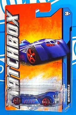 Matchbox 2012 MBX City Series 5/10 #25 Batmobile Mtflk Blue W/ Red Wheels • $5.40