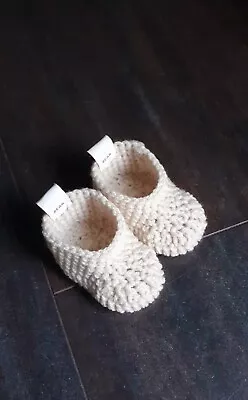 £3.99 • Buy Crochet Baby Shoes 0-3 Months Handmade