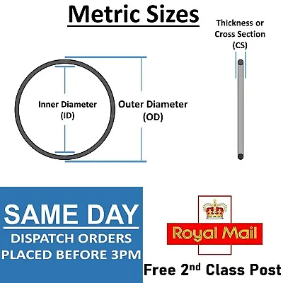 1.8mm Cross Section O Rings NBR Nitrile Rubber 1mm-65mm ID Oil Resistant Seals • £3.47