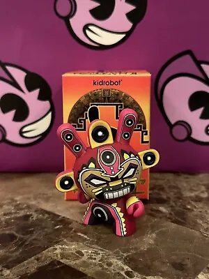 New! Kidrobot Dunny 3” Azteca Series 2 Marka27 Red MiniGod W/ Box & Card! Rare! • $125