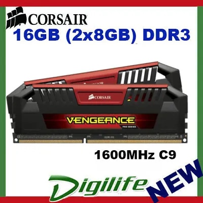 Corsair Vengeance Pro 16GB (2x8GB) DDR3 1600MHz C9 Desktop Gaming Memory Red • $178