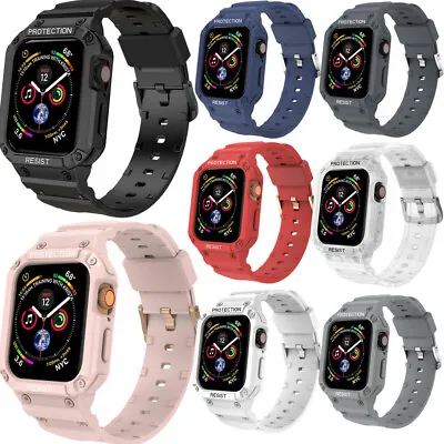 Waterproof Case W/Band Strap For Apple Watch IWatch Series 9 8 7 6 5 40/44/41/45 • $15.66