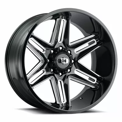 20x10 Vision 363 Razor 5x150 ET-25 Gloss Black Milled Spoke Wheels (Set Of 4) • $1489