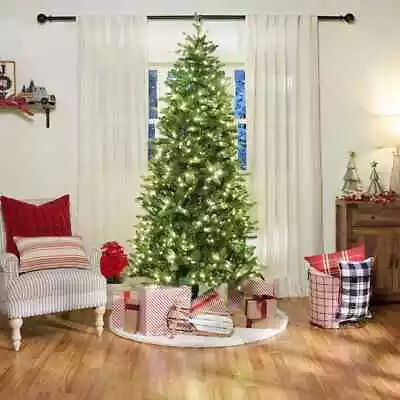 7.5  Everett Frasier Slim Pre-Lit Artificial Christmas Tree 9 Function LED Lite • $179.99