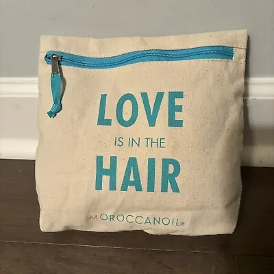Moroccan Oil  Love Is In The Hair  Canvas Zip Pouch Bag • $9.99