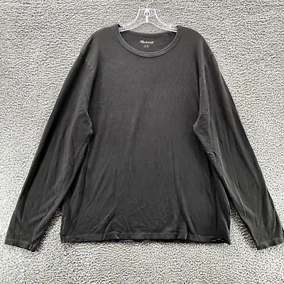 Madewell Shirt Mens Extra Large Gray Blank Long Sleeve 100% Peruvian Cotton SOFT • $10.84