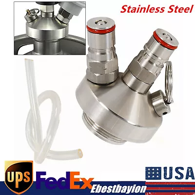 Mini Keg Beer Dispenser Stainless Keg Beer Growler Spear Tap Fuacet Dispenser • $22.80