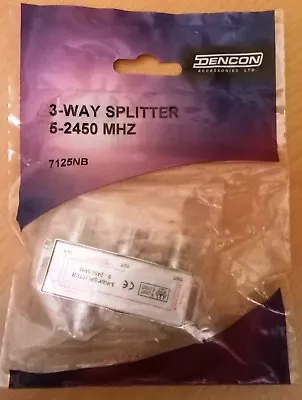 TV Aerial Splitter 3-Way Coax F Type Screw Coaxial Cable Sky Satellite Virgin RF • £4.80