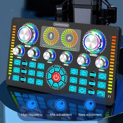 £38.78 • Buy Sound Mixer Board Wireless Connection 48V Microphone With Multiple Sound Effects