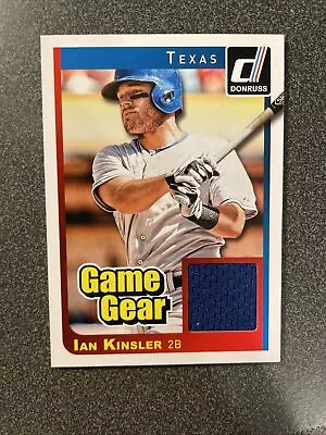 Ian Kinsler: 2014 Panini Donruss Game Gear Jersey #16 Texas Rangers Patch Relic • $3.50