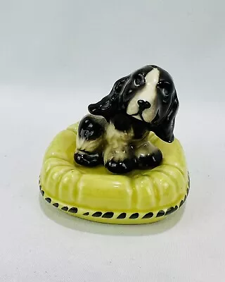 $32 • Buy Vintage Ceramic Arts Studio Madison Wi Suzette Dog On Pillow Salt Pepper Shakers