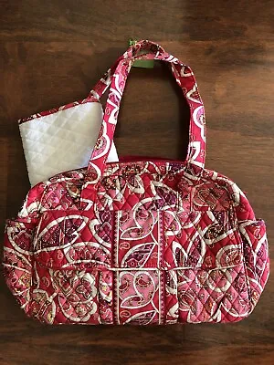 Vera Bradley ROSY POSIES DIAPER BABY BAG & Matching Changing Pad Pink/Red NWT • $72.50