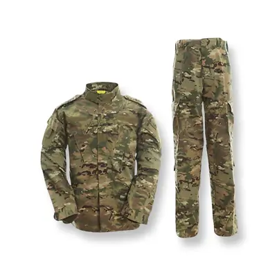 QMFIVE Tactical Suit Men’s CamouflageCombat BDU Jacket Shirt&Trousers Small R • £40