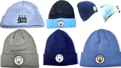 Manchester City Hats Beanies Bronx Full Colour Logo Official Football Gift • £25.99