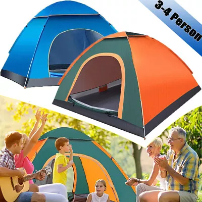 2-4 Person Camping Tent Rain Fly &Carrying Bag Lightweight Outdoor Pop Up Tents. • $35.99