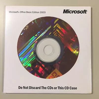 Gateway Computer Microsoft Office Basic Edition 2003 Disk W/Key • $40