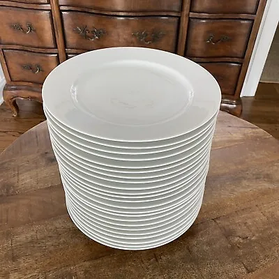 5 Porcelain Haas Czjzek Pure Plain White Dinner Buffet Plates 10.5” • $65